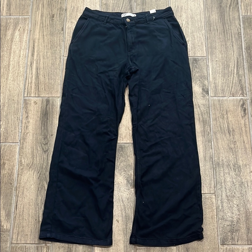 Zara Black Chinos straight leg women’s‎ size 8